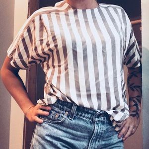 Silk Striped Blouse